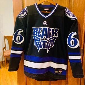 MARVEL BLACK PANTHER STITCHED Hockey Jersey